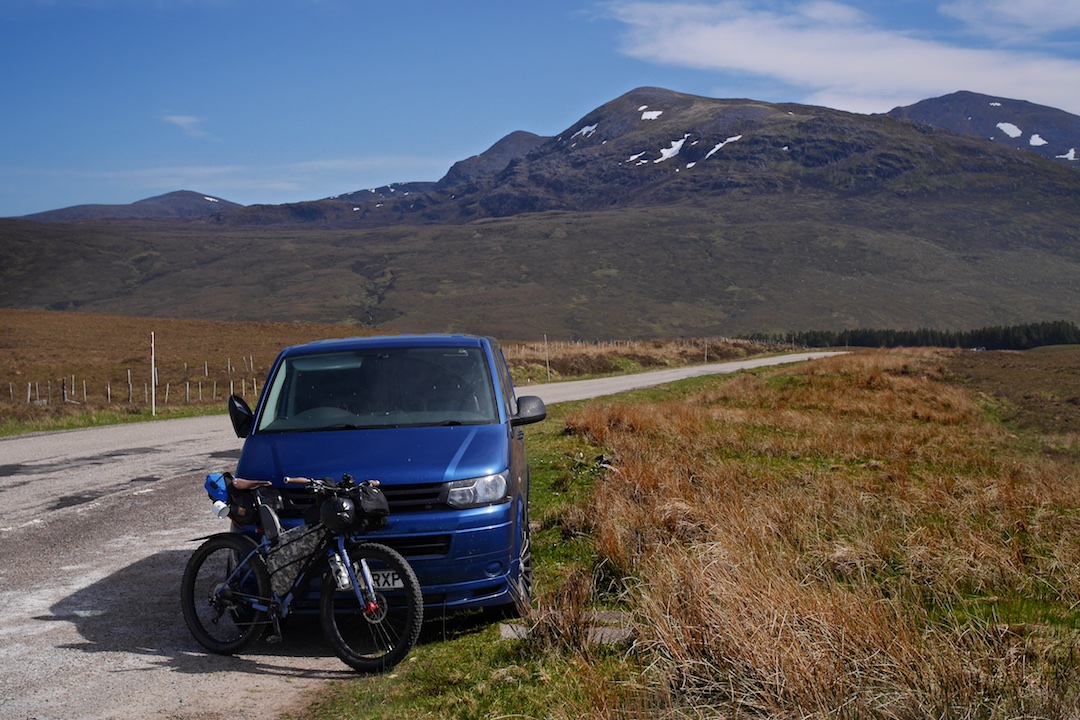 Parked up near Fisherfield Forest